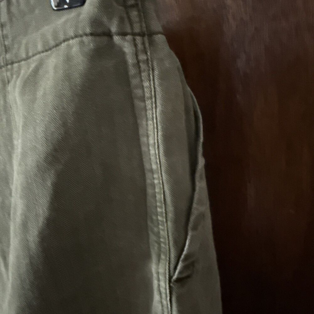 Free People Womens Olive Green Layered Front Shorts/Skort Size XS Pleated Pocket - Picture 8 of 8